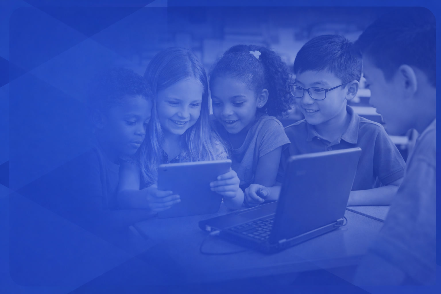 Kids using technology in the classroom